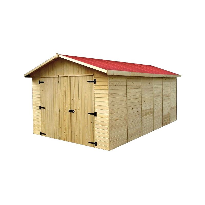 Habrita - Garage en panneaux de bois - 13,20 m²