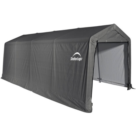 Garage en film plastique 610x300x240 cm – Bâche polyéthylène résistante UV 160 g/m² – Structure acier avec stabilisateurs 3X – Montage rapide – Shelterlogic