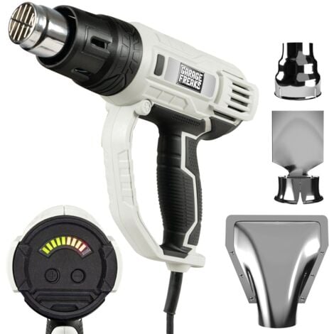Garage Freaks Elektro Heissluftpistole mit LED Anzeige 5 M Kabel 600°C 2000 Watt