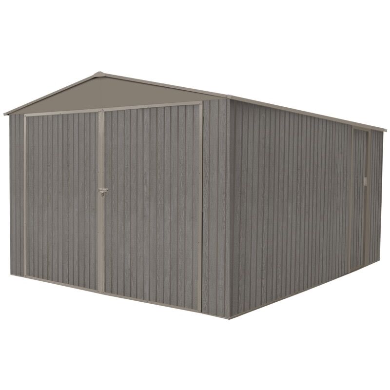 Chalet&jardin - Garage métal - Aspect bois vieilli - 17,47 M²- gris