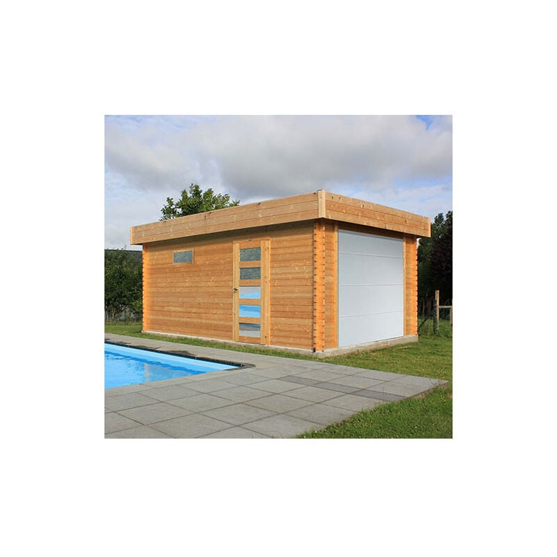 Garage Moderne en bois 17,02 m²
