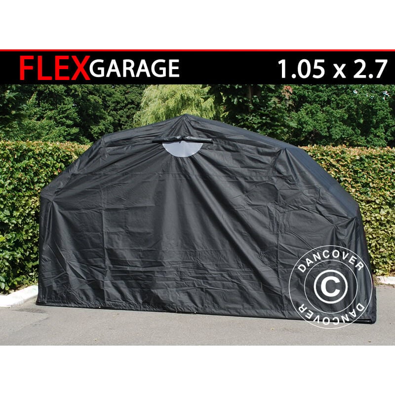 Garage pliant (Moto), 1,05x2,7x1,57m, Noir