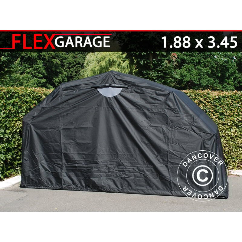 Garage pliant (Moto), 1,88x3,45x1,9m, Noir