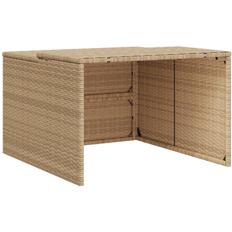 vidaXL Mähroboter-Garage Beige 86x90x52/57 cm Poly Rattan