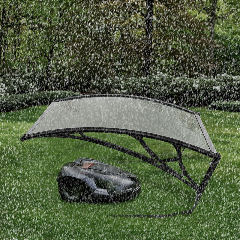 Abri robot-tondeuse transparent