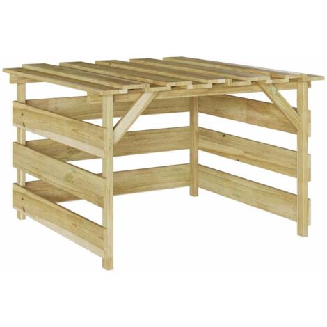 Garage pour robot tondeuse Marron 84 x 80 x 56 cm Pin imprégné CFW788368
