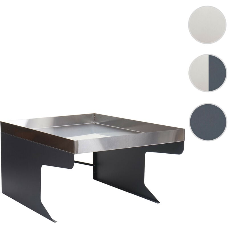 Garage xl pour tondeuse-robot avec bac à plantes HWC-G60 - toit Abri pour tondeuse - métal 47x70x100cm - anthracite