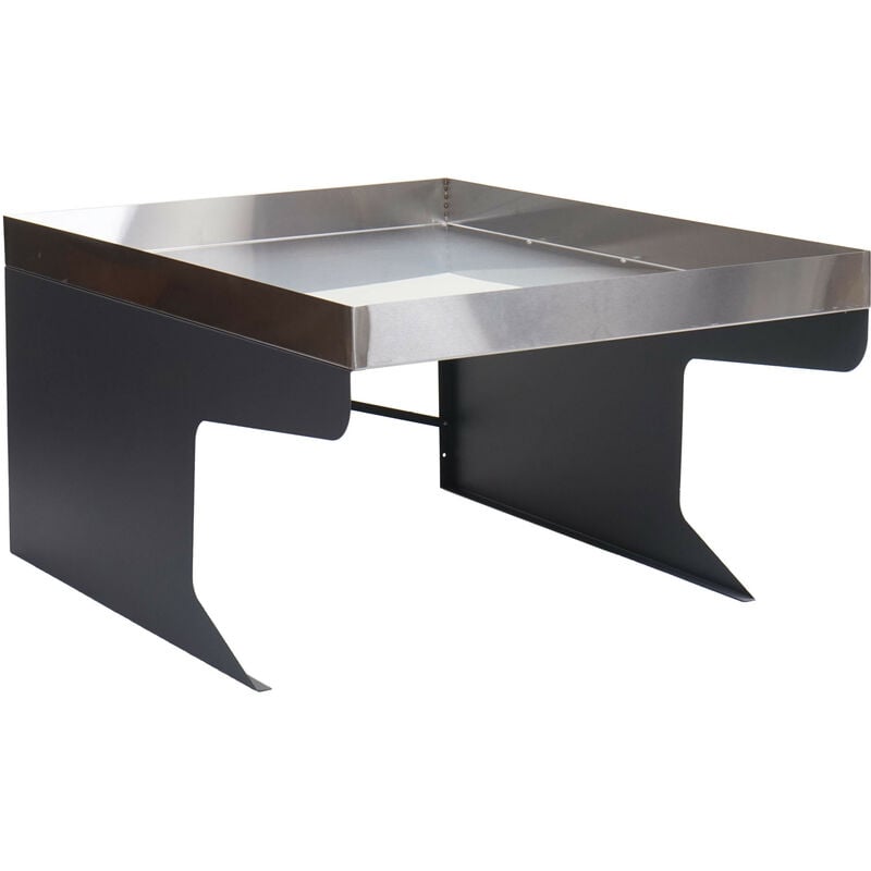 Mendler - Garage xl pour tondeuse-robot avec bac à plantes HWC-G60 - toit abri pour tondeuse - métal 47x70x100cm - acier inoxydable - anth