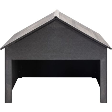Garage pour tondeuse à gazon Gris 80x80x70 cm WPC CFW93571