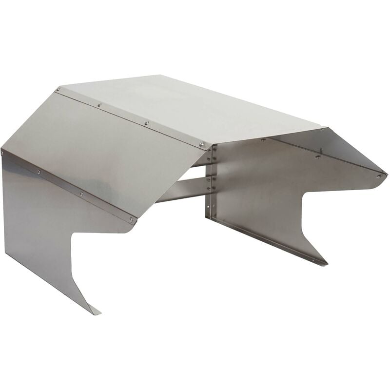 Jamais utilisé] Garage pour tondeuse HHG 973, toit Abri pour tondeuse, métal 40x59x69cm, inox