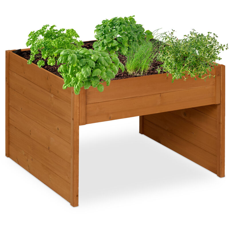 Garage pour robot tondeuse, toit qui peut accueillir vos trésors verts, h x l x p : 52,5 x 79 x 74 cm, orange - Relaxdays