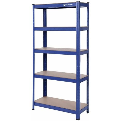 5 Tier Galvanised 150cm X 70cm X 30cm Garage Shelving Unit Heavy