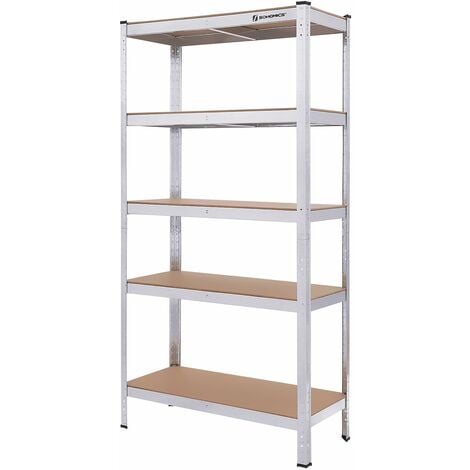 Monzana Heavy Duty Free Standing Garage Shelves Steel / MDF Storage ...