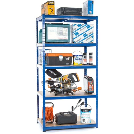Garage Shelving Unit - Racking 5 Levels 1800mm H x 900mm W x 450mm D - 275KG's UDL Per Shelf