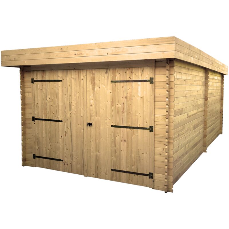 Habrita - Garage avec bac acier 21.46 m2 bois naturel do 3160 p - bois