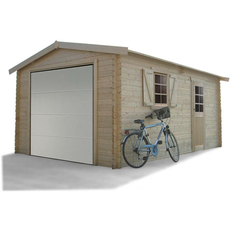 Solid - Garage bois - 19.26 m² - 2.58 x 5.38 x 2.53 m - 40 mm