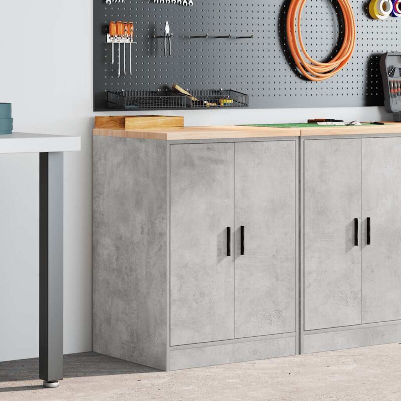 Vidaxl - Garagen-aufbewahrungsschrank Betongrau Massivholz Kiefer 438212