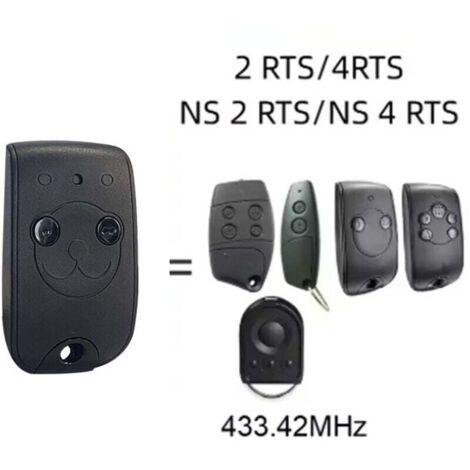 Garagentor-Fernbedienung kompatibel mit NS 2RTS 433,42 MHz, kompatibel mit O2RTS / 4RTS / NS