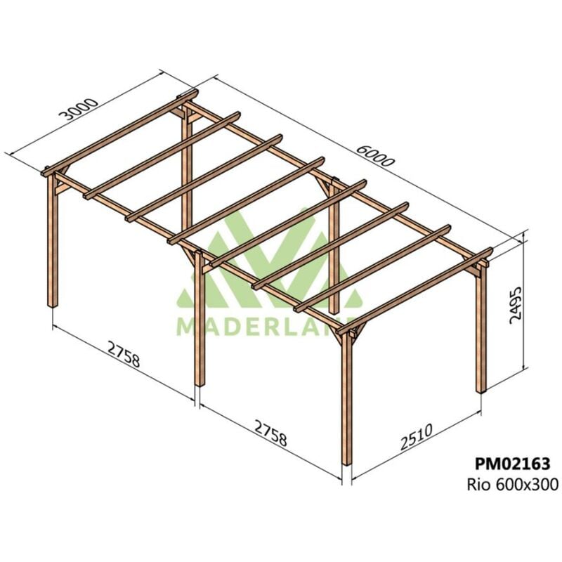 

Cochera de Madera Rio (Maderland) - 600 x 300 cm -