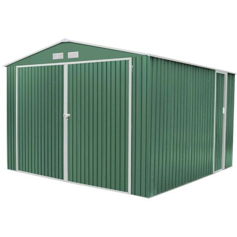 Garaje Metálico Gardiun Norfolk 16 m² Exterior 420x380x232 cm Verde - KIS12963