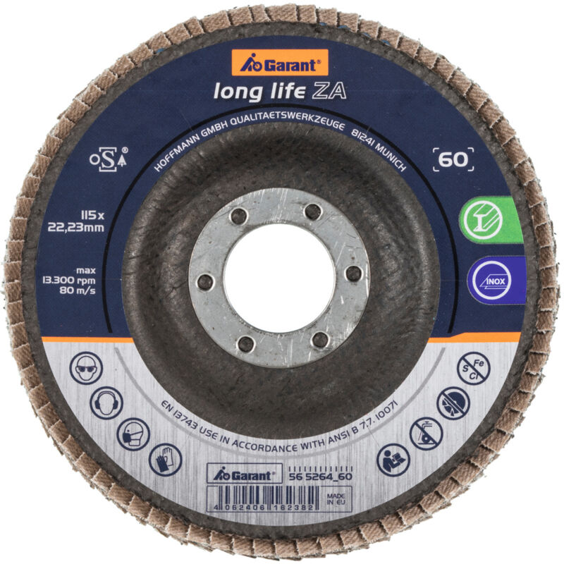 Disco abrasivo lamellare long life za conico ⌀ 115...