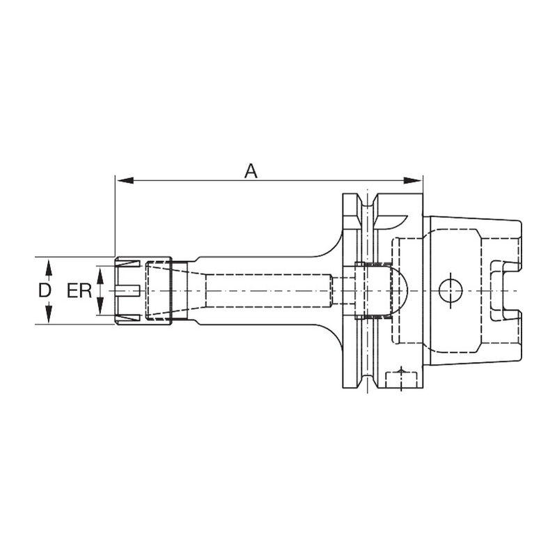 Mandrino a pinza er hsk-f 63 a = 100 - Garant