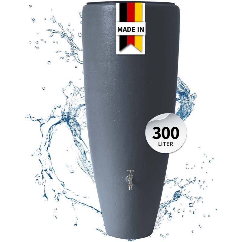 Garantia - 2in1 Wasserbehälter 300 Liter Graphite Grey Inkl. Pflanzschale