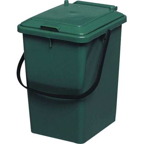 Garantia Bio-Container, 8 l Fassungsvermögen, aus recycelbarem PE in Farbe grün, 17x15x30 cm