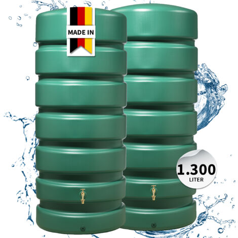 GARANTIA CLASSICO Gartentank-Set 1300 L, dunkelgrün