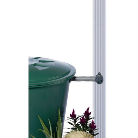 Garantia – Collecteur eau de pluie Speedy Eco QUATTRO carré gris – Adaptateur pour gouttière – Compatible avec gouttières carrées et rectangulaires