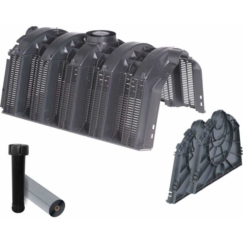 Garantia - Kit Tunnel d'infiltration 1800 l Livré avec 6 tunnels, 2 parois, 1 évent dn 110 et géotexile