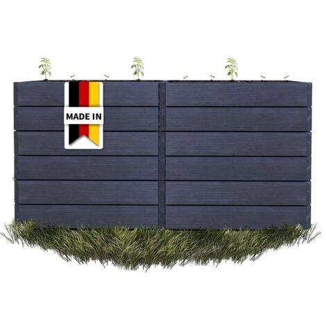 GARANTIA ERGO QUADRO 2 L 75 Hochbeet Wood, inkl. FLORA Wassersparsystem