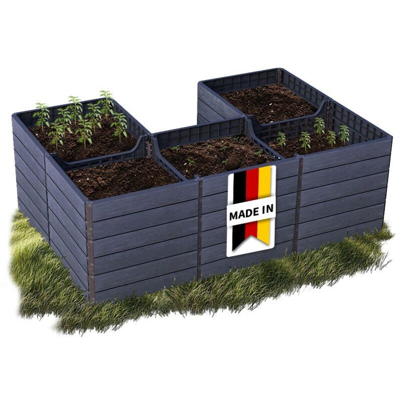 Garantia - Ergo Quadro U L 75 Hochbeet Wood, Inkl. Flora Wassersparsystem