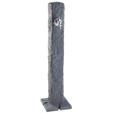 GARANTIA GRANIT columna de agua darkgranite incl. grifo cromado