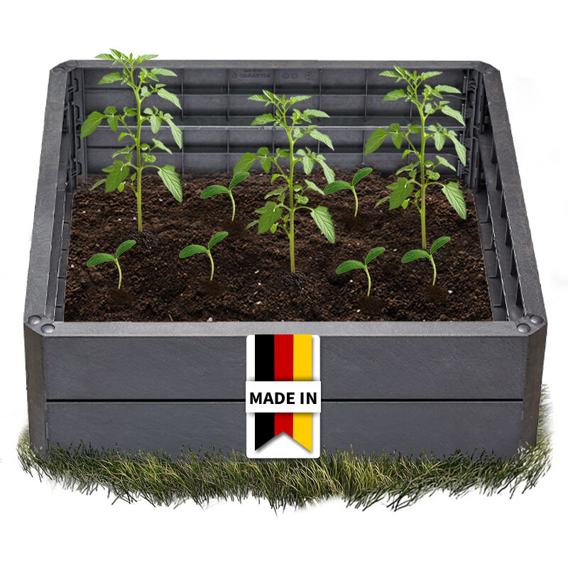 Garantia - Ergo Quadro L Hochbeet-system Stone 4 Paneele Inkl. Verbinder