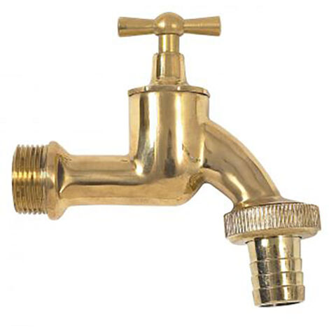 Garantia – Robinet en laiton 3/4'' pour cuve de récupération d'eau – Résistant aux intempéries – Installation simple avec ruban téflon