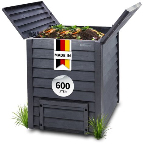 GARANTIA 600 L inkl. Bodengitter, anthrazit-braun - 626056