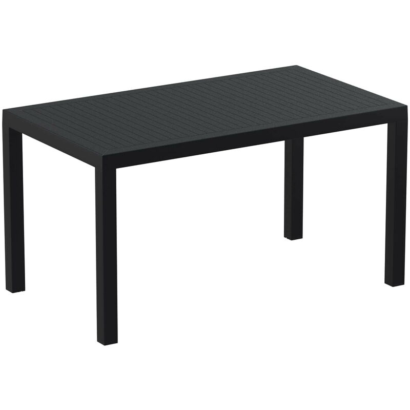 Garbar ARCTIC Table Rectangulaire Intérieur, Extérieur 140x80 Noir - Noir