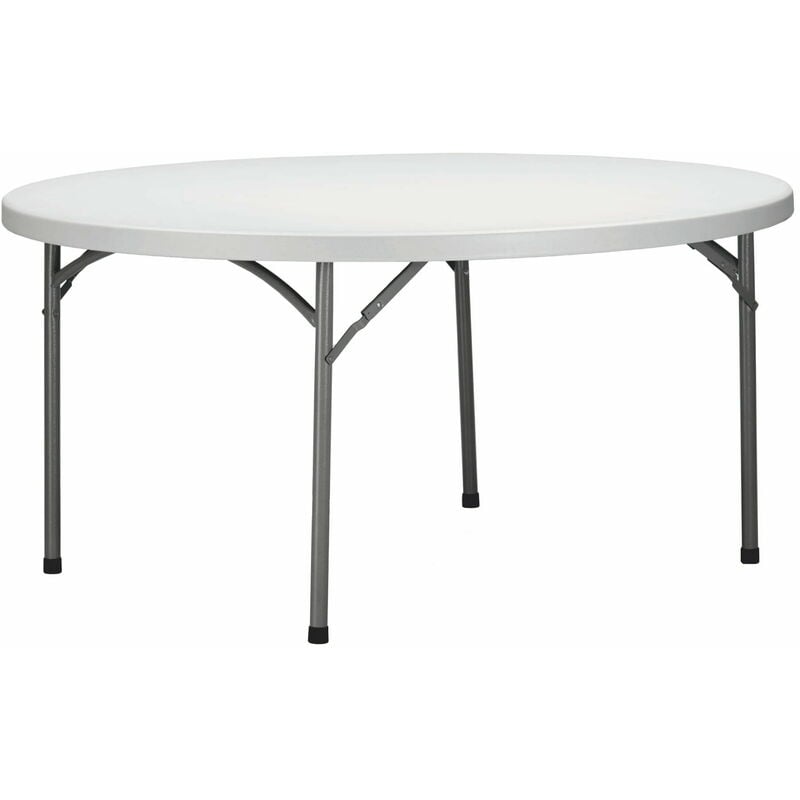 Beethoven Table Ronde Pliante Intérieure, Extérieure Ø180 Gris - Garbar