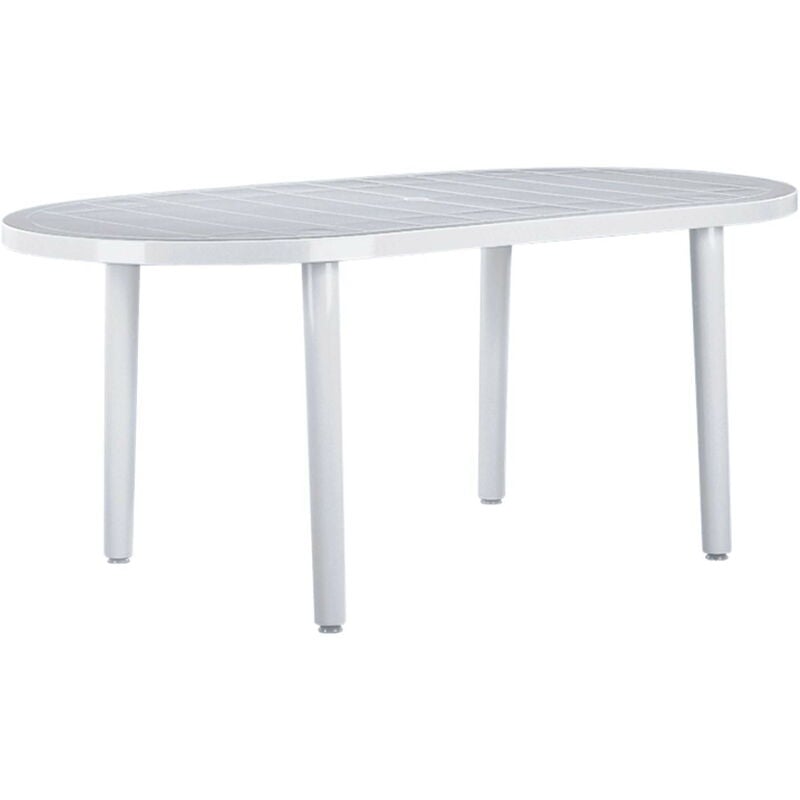Olot Table Ovale Extrieur 180x90 Blanc - Blanc - Garbar