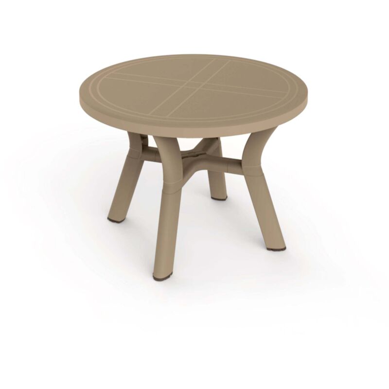 garbar DALIA Table Ronde Recyclée Intérieure, Extérieure Ø100 Sable