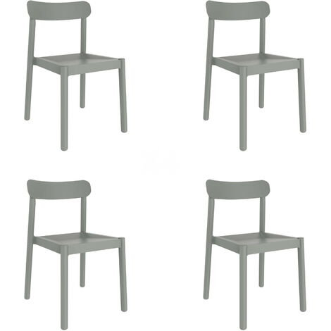 garbar ELBA Set 4 Silla Interior, Exterior Gris Verdoso
