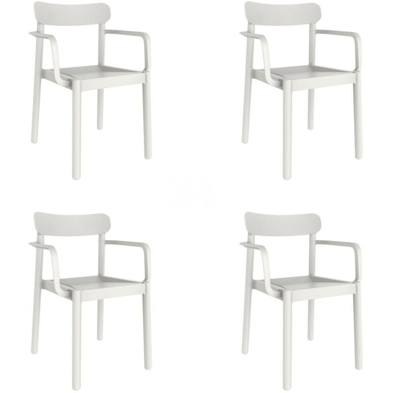 Garbar - elba Fauteuil Intérieur, Extérieur Set 4 Blanc