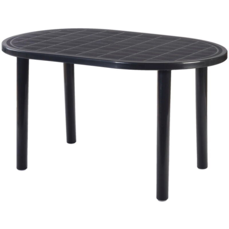 Garbar - olot Table Ovale Extérieur 140x90 Anthracite - Anthracite