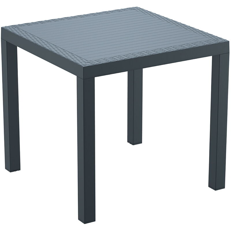 Garbar - indian Table Carrée Intérieure, Extérieure 80x80 Gris Foncé