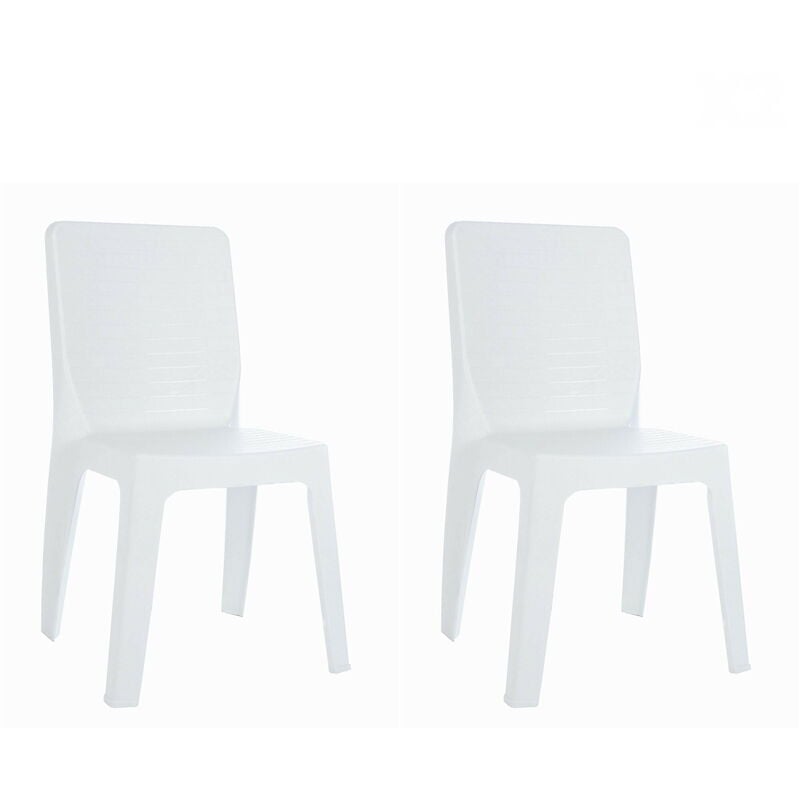 Garbar - iris Chaise Intérieur, Extérieur Set 2 Blanc - Blanc