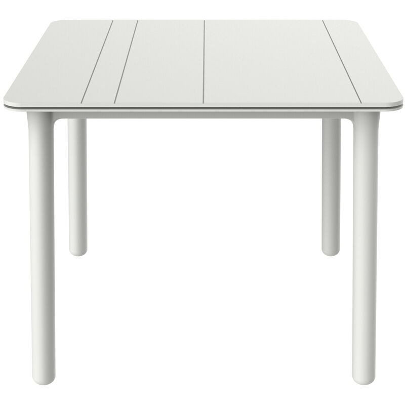 Garbar - noa Table Carrée Intérieure, Extérieure 90x90 Pied Blanc - Tableau Blanc - Pied Blanc - Tableau Blanc