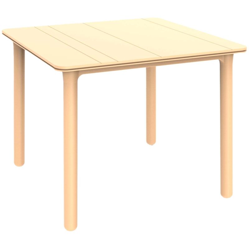garbar NOA Table Carrée Recyclée Intérieure, Extérieure 90x90 Pied Jaune Feu - Tableau Jaune Feu garbar NOA Table Carrée Recyclée Intérieure, Extérieure 90x90 Pied Jaune Feu - Tableau Jaune Feu