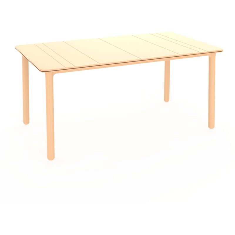 garbar NOA Table Rectangulaire Recyclée Intérieur, Extérieur 160x90 Pied Jaune Feu - Tableau Jaune Feu garbar NOA Table Rectangulaire Recyclée Intérieur, Extérieur 160x90 Pied Jaune Feu - Tableau Jaune Feu