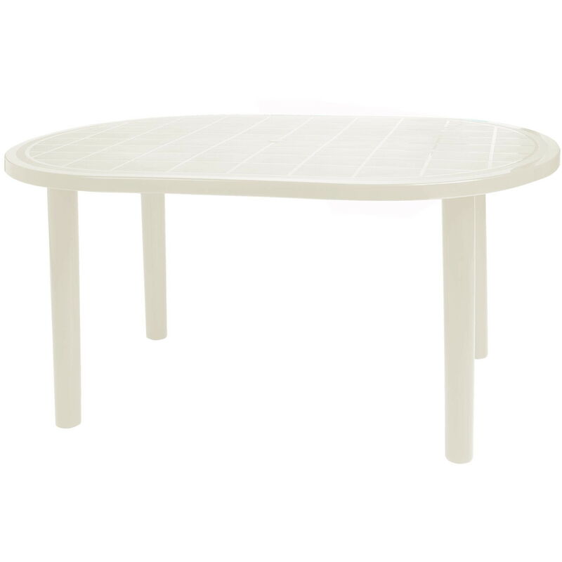 Garbar – Table ovale extérieure 140x90 cm – Polypropylène résistant aux intempéries – Pour 4 à 6 personnes – Protection solaire UV Garbar – Table ovale extérieure 140x90 cm – Polypropylène résistant aux intempéries – Pour 4 à 6 personnes – Protection solaire UV